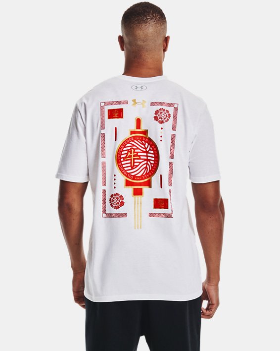 เสื้อยืด UA CNY Basketball Graphic สำหรับผู้ชาย, White, pdpMainDesktop image number 1